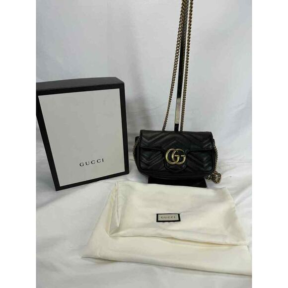 Gucci GG Marmont Matelassé Super Mini Chain Crossbody Bag SPB-TS 351756 - Picture 1 of 15